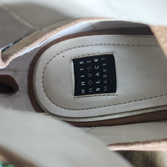 White House Black Market Tan Heels with Stiletto Design & Lace-Up Straps Size 9 - Picture 14 of 14